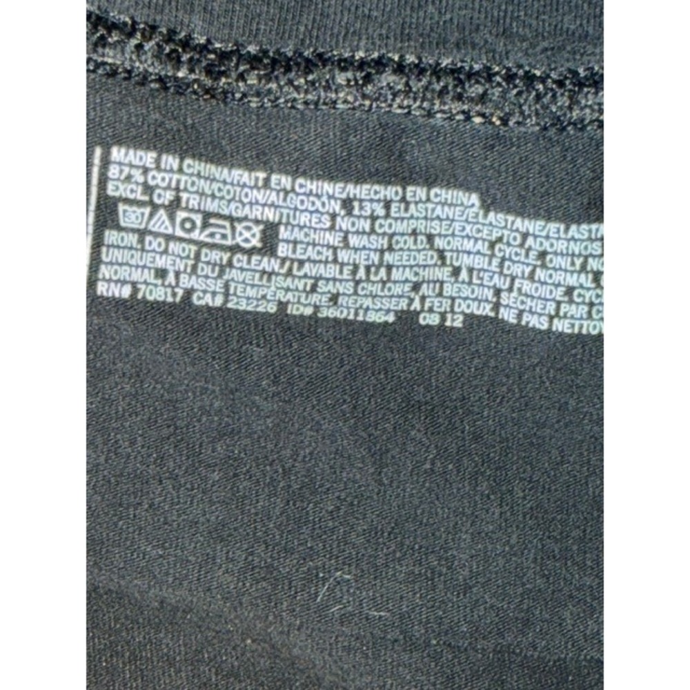 Pink Victoria's Secret Black Yoga Leggings Sequin Chevron Foldover Waist Small - Picture 6 of 6